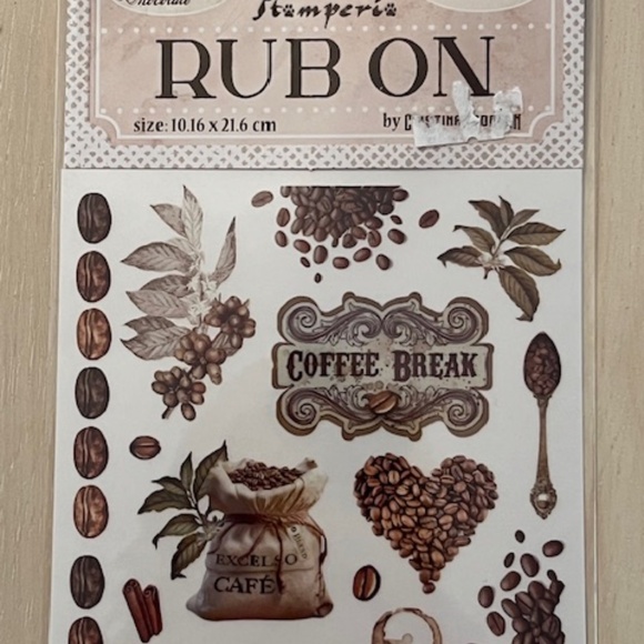 Stamperia Coffee and Chocolate Rub-On Transfers Vintage Coffee Shop Theme - Picture 3 of 7